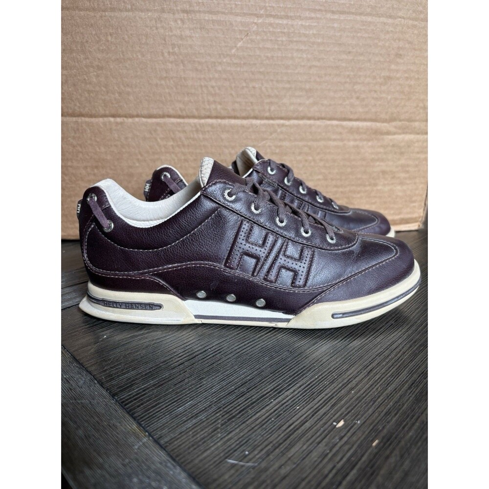 Helly Hansen Sneakers Shoes Women 9.5 Brown Leather HH Walking Non Marking